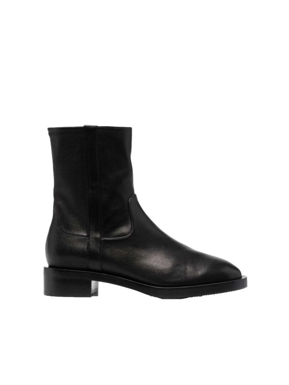 $600 Stuart Weitzman Sadie SOCK CHELSEA MOTO BOOT BLACK ALMOND 9.5 B (PD20.5)